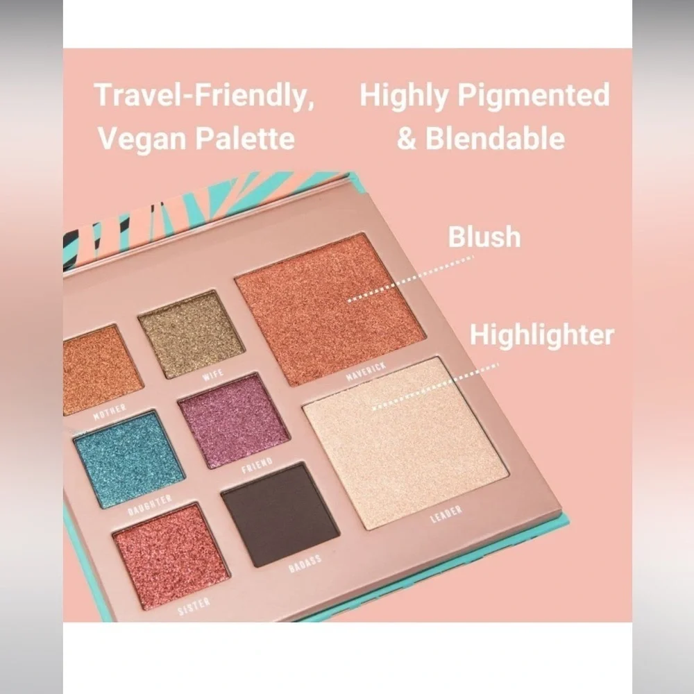 BOSSY COSMETICS Vibrant Eyeshadow Palette with Mirror brand new